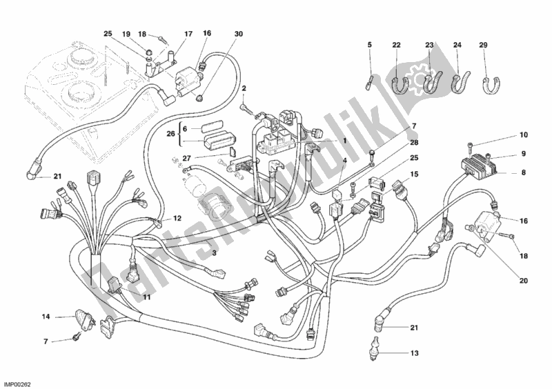 Toutes les pièces pour le Faisceau De Câblage du Ducati Monster S2R 800 USA 2005